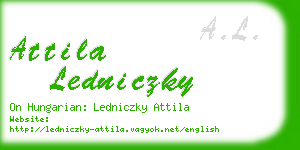 attila ledniczky business card